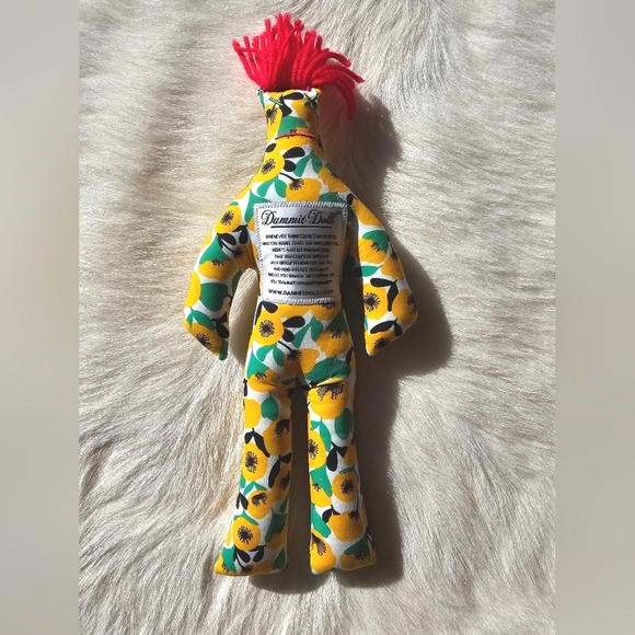 Classic Dammit Doll Yellow Poppy Flower - Picture 1 of 4